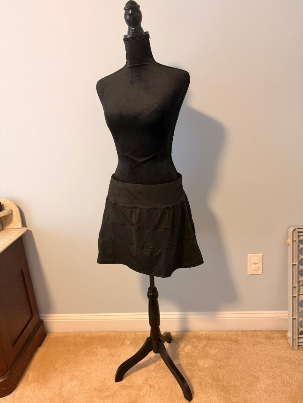 Active/Tennis Skort (Black)- XL